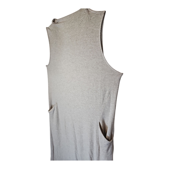 Pure Jill J. Jill Luxe Tencel Beige Sleeveless French Terry Maxi Dress Tall XL - Picture 4 of 14